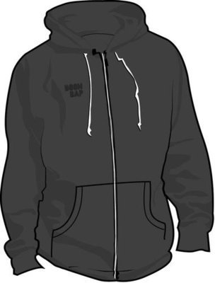 The Boom Bap Hoodie (Classic Chrome Black on Dark Grey)