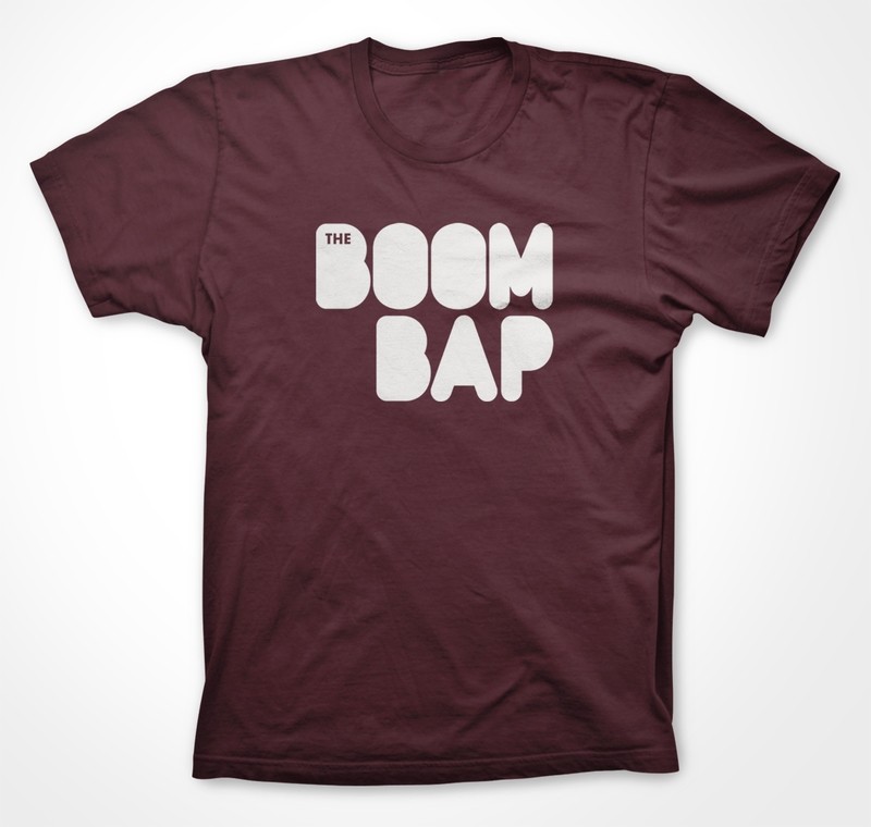 The Boom Bap Classic Logo Shirt (Eggshell on Truffle)