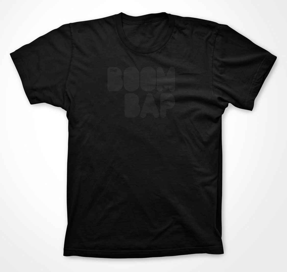 The Boom Bap Classic Logo Shirt (Black on Black)