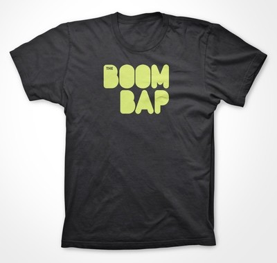 The Boom Bap Classic Logo Shirt (Neon Green on Heather Black)