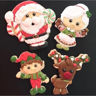 “Christmas Cuties” From Scratch, Jam Packed Royal Icing AND SquishCookie Topping Mini Course - BEGINNER FRIENDLY!