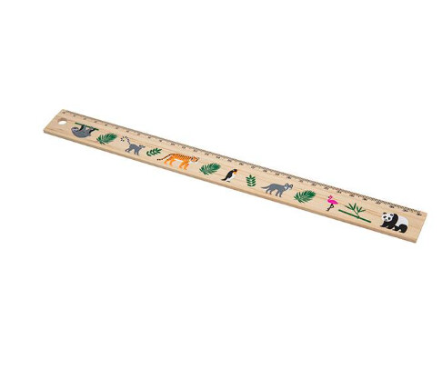 Wooden ruler wildlife 