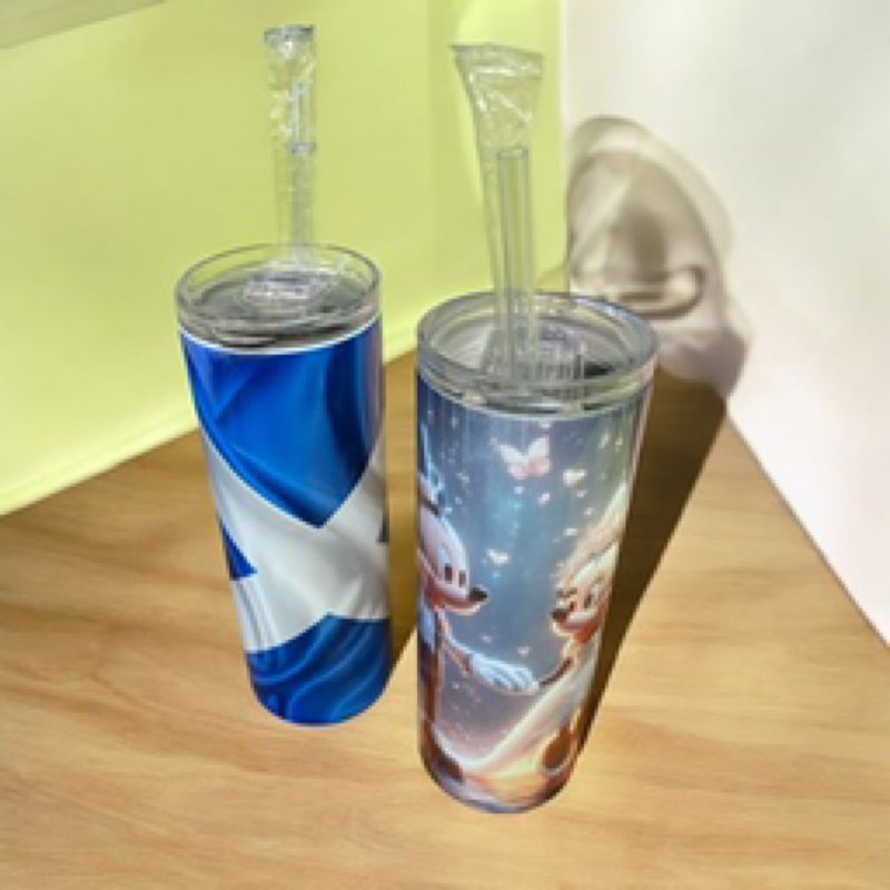Designed Drinks Tumbler w/Straw (made by Mary-Jane)