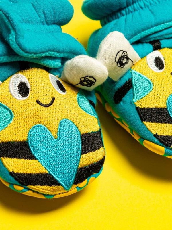 Buzzy Bee Booties; by Blade & Rose (Small/0-6mths)