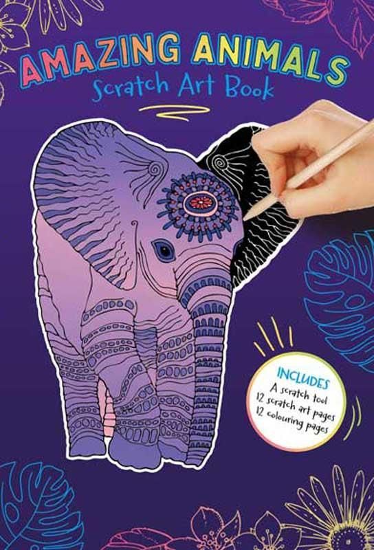 Amazing Animals - Scratch Art Book