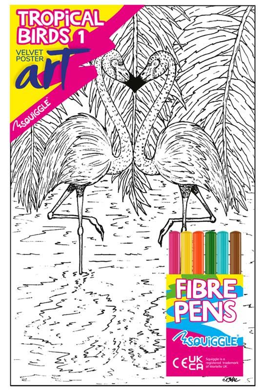 Velvet Art; Tropical Birds