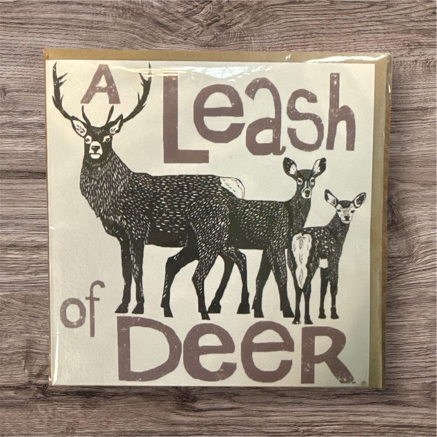 'Leash of Deer' - Blank Greeting / Birthday Card