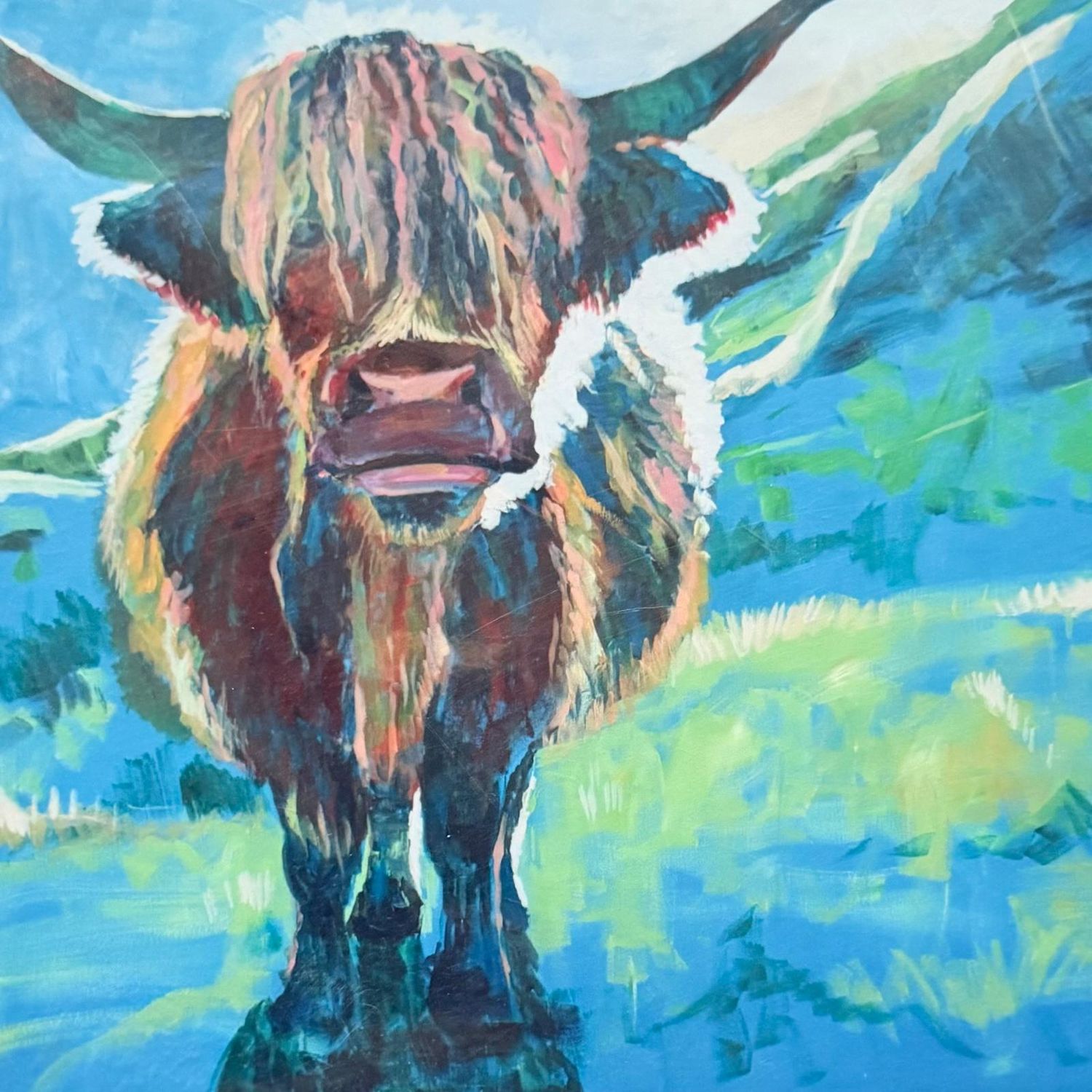 Highland Cow (picturesque); A4 Art Print