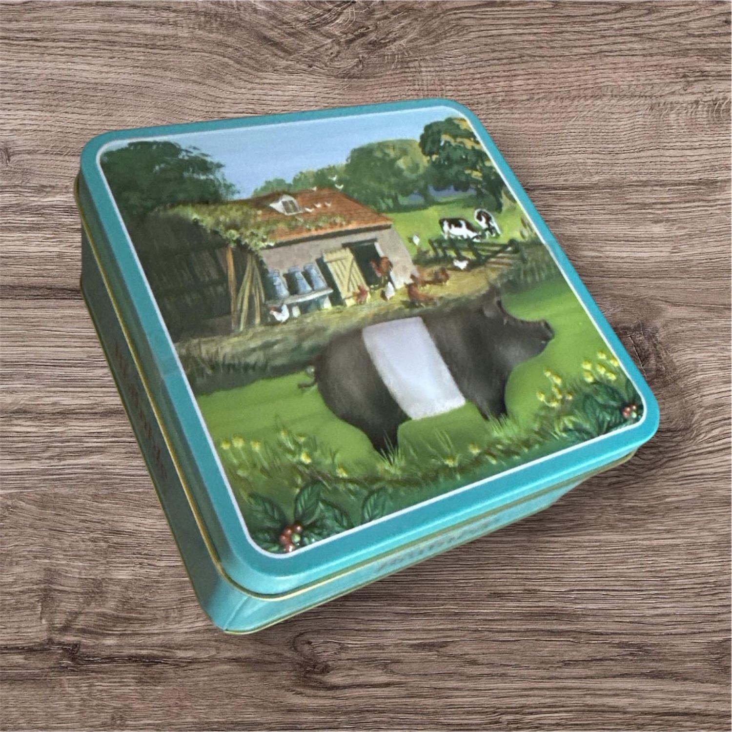 Pig Farm; Clotted Cream Shortie Biscuit Tin