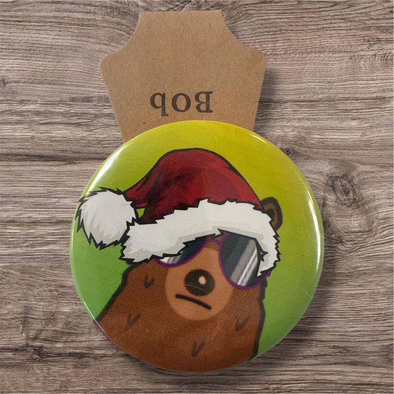 Badges; Festive Bear (Cate Menzies Designs)