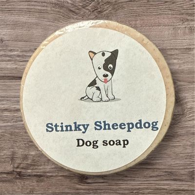 Stinky Sheepdog, Dog Soap (by Barefoot Bubbles)