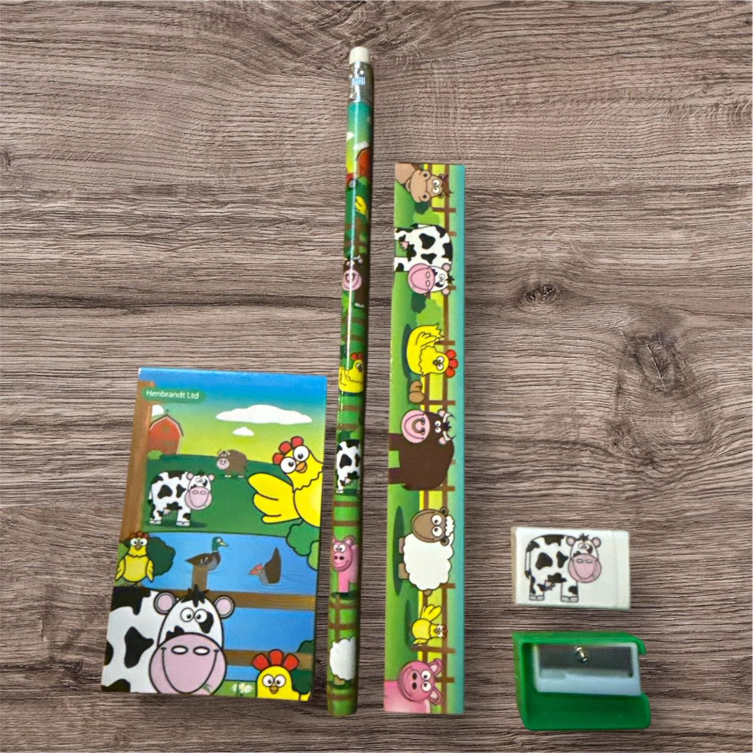 Farm Animal 5pc Stationery Set