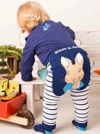 'Peter Rabbit' Navy Stripe Leggings; by Blade & Rose (6-12mths)