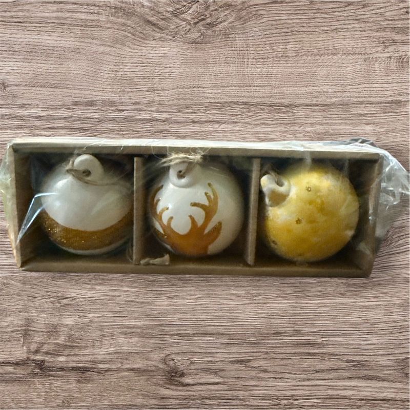 Festive Baubles; by Cate Menzies Designs (3pk)