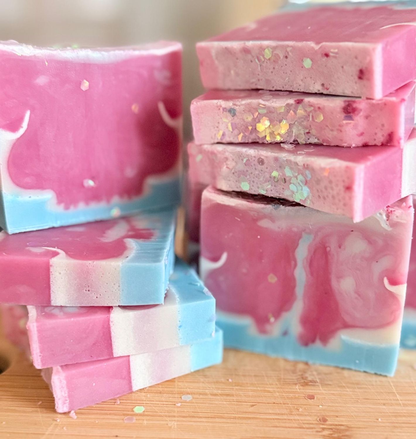Glitter Marble, Fresh Linen Soap Bar (Twinpack)