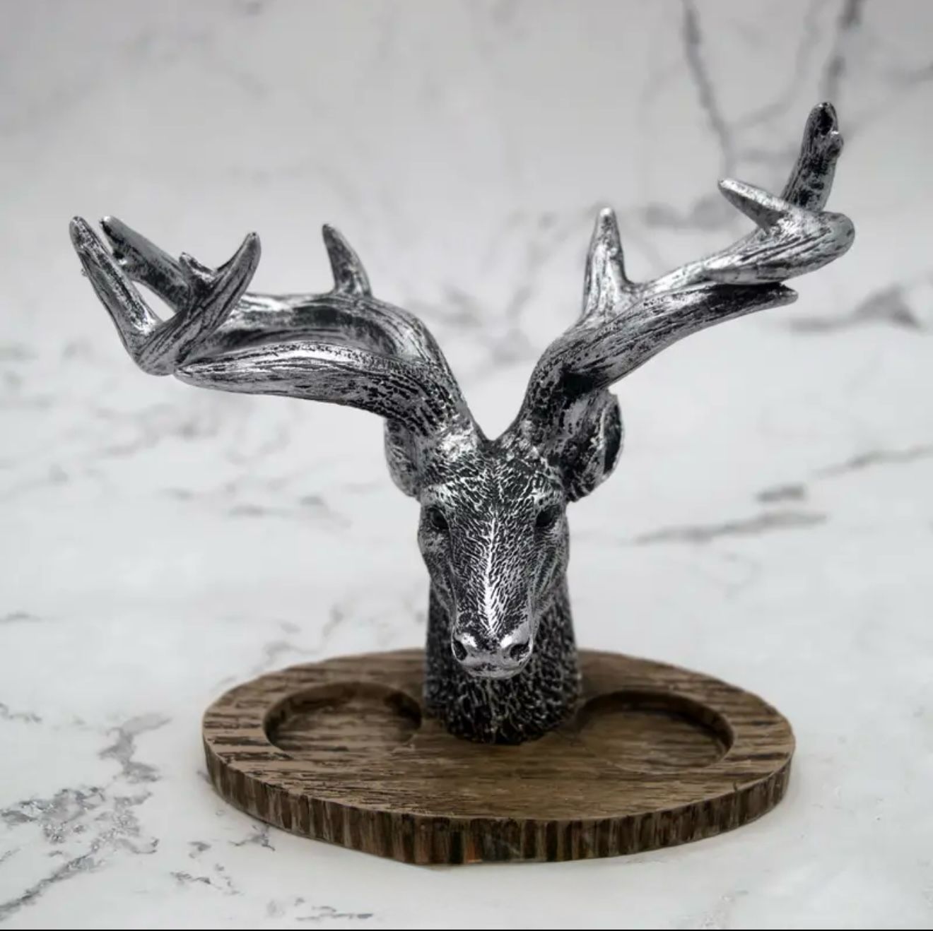 Stag Head, Resin Toothbrush Holder (includes 1xBamboo Toothbrush)