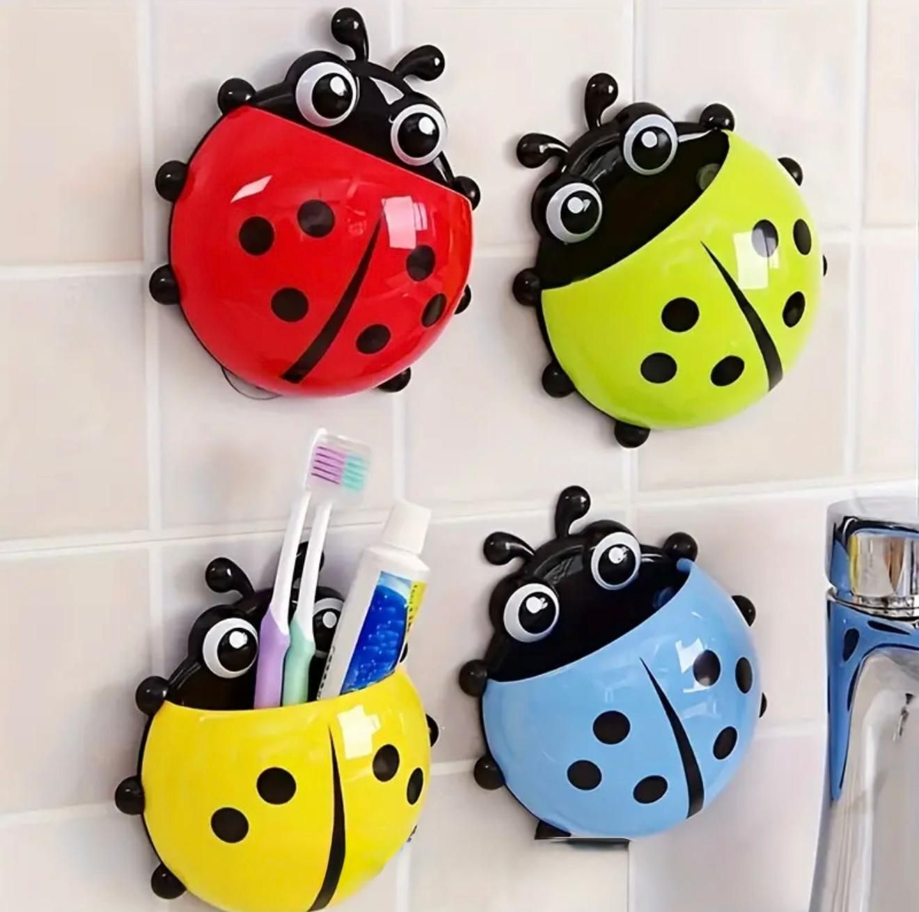 Ladybird Toothbrush/Accessory Holder (suction cup)