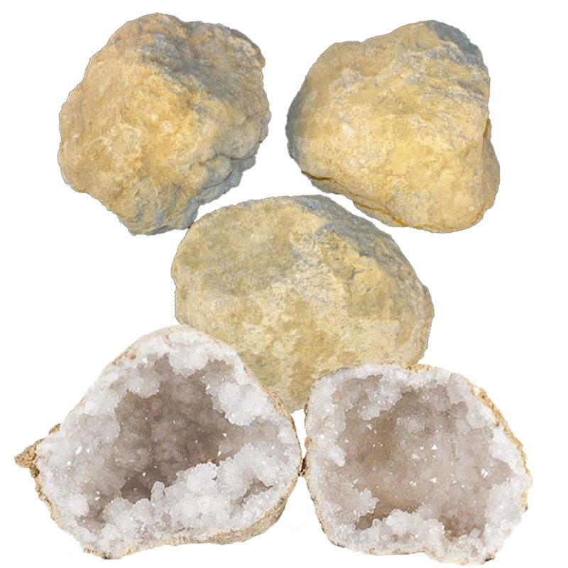 Natural Quartz Geode; Break your Own! 2pk