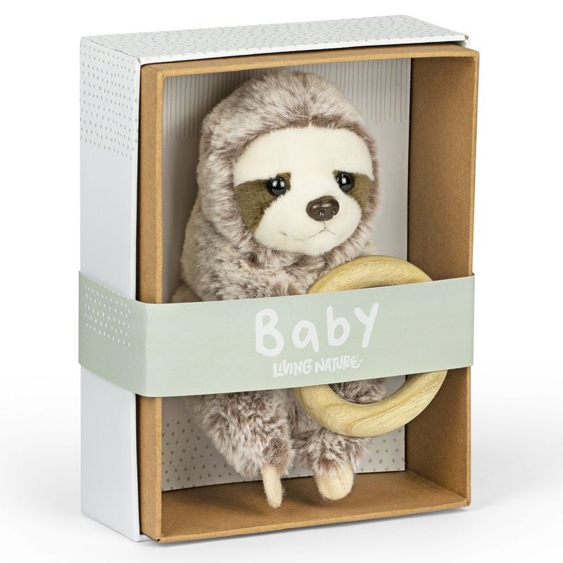 Baby Sloth with Teething Ring - Soft Toy Boxed
