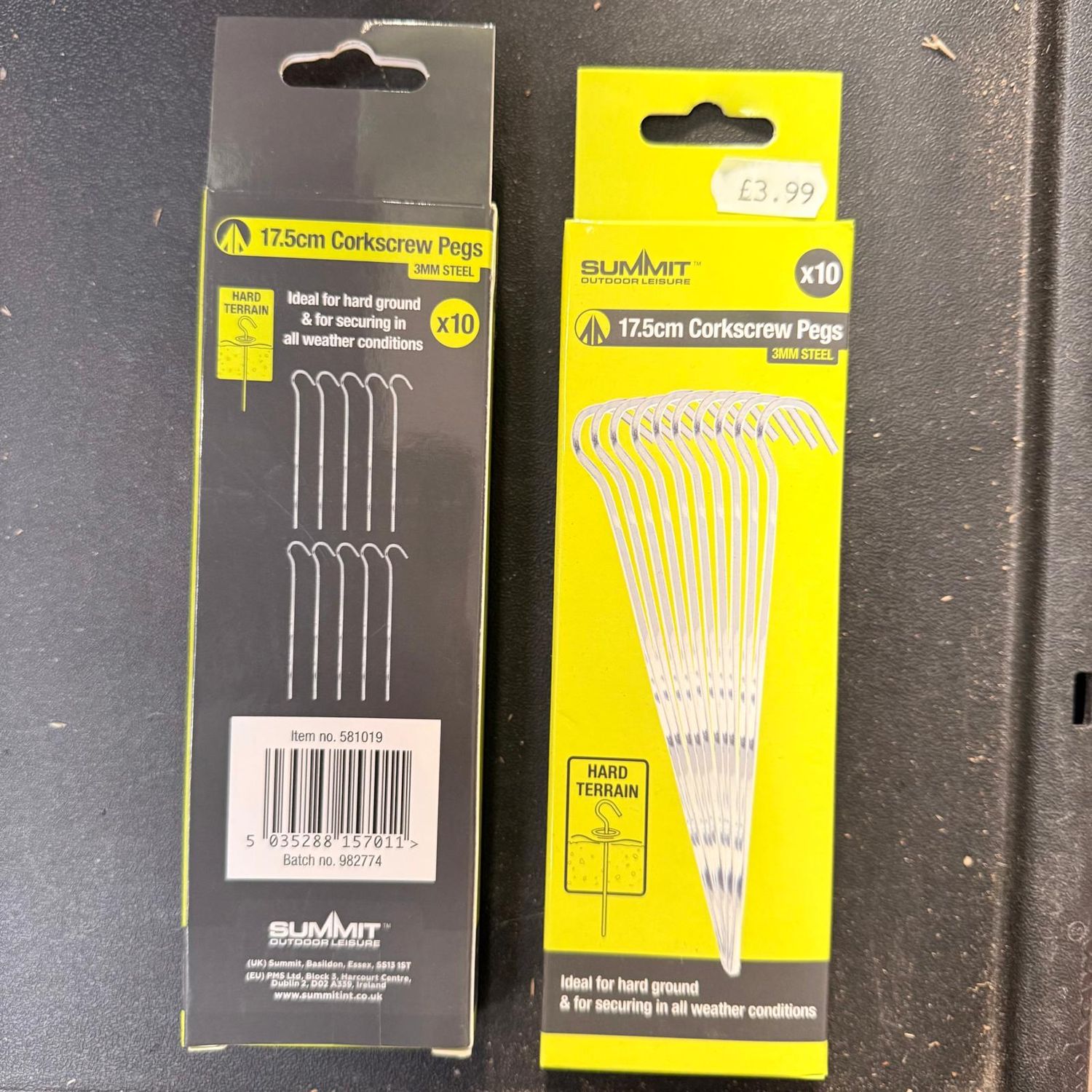 Corkscrew Tent Pegs 17cm
