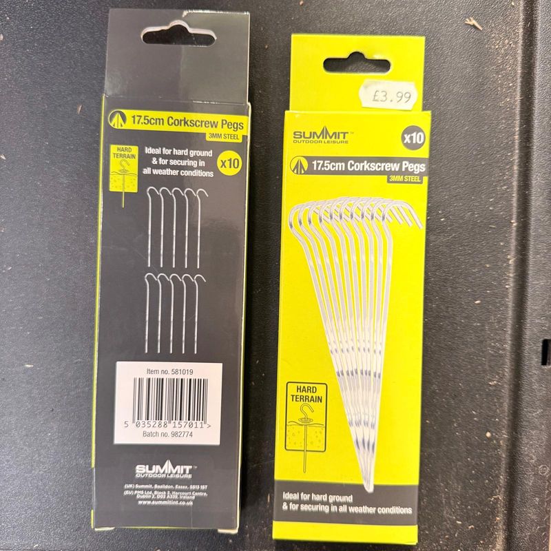 Corkscrew Tent Pegs 17cm Corkscrew Tent Pegs 17cm