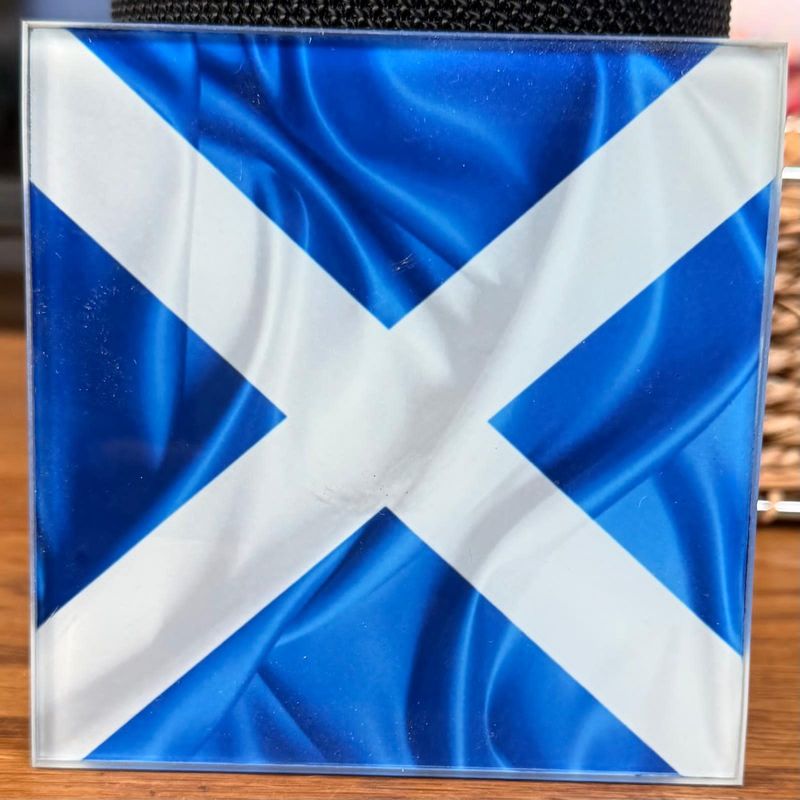 Glass Coasters, by Mary Jane