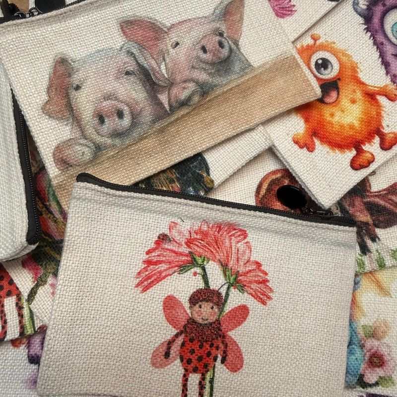 Hessian Purse (Animal Art); by Mary-Jane