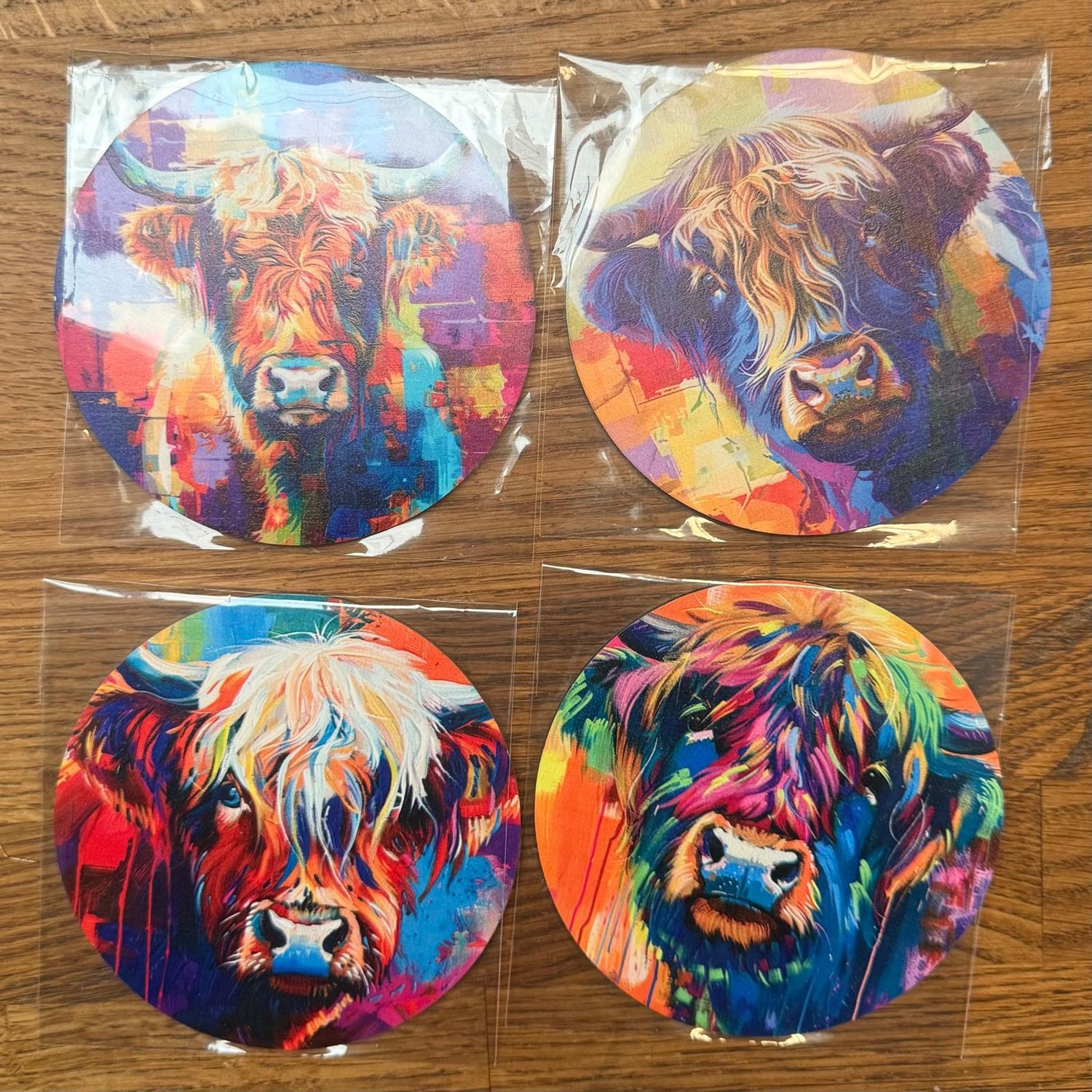 Highland Coo Wooden Coaster Highland Coo Wooden Coaster