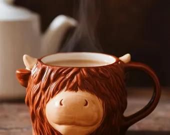 Highland Cow Ceramic Mug