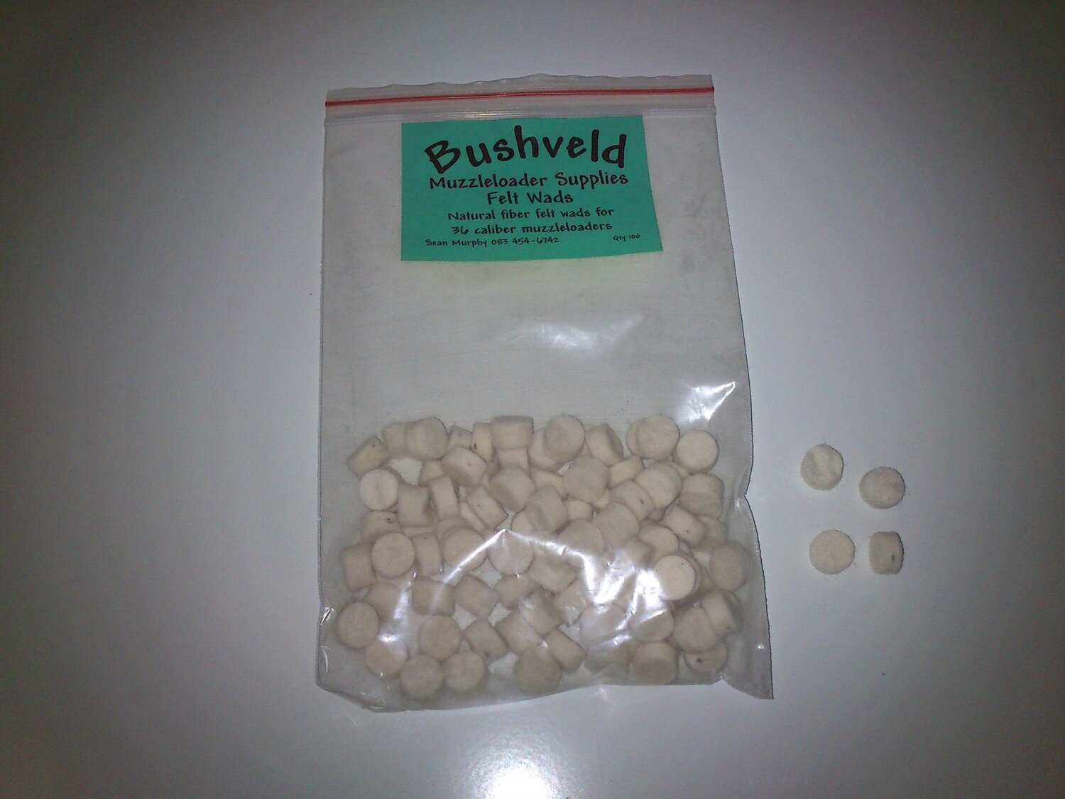 Bushveldt 12 Gauge Felt Wads (100)