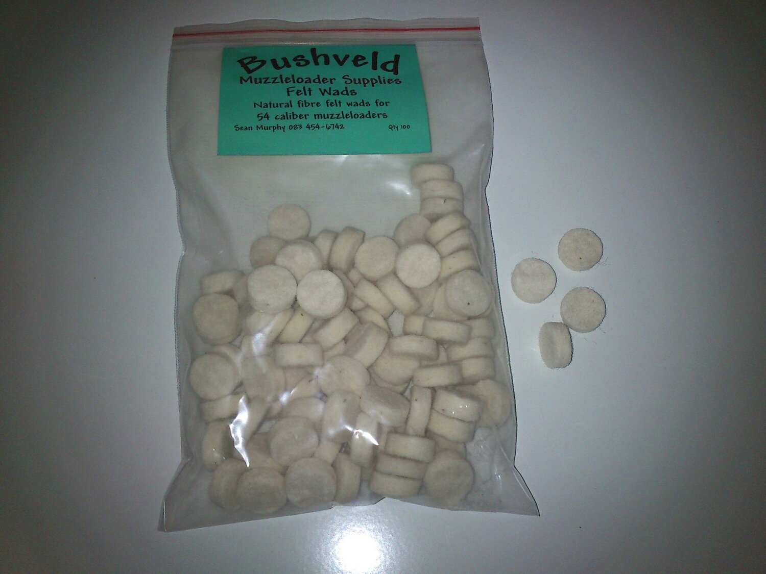 Bushveldt .54 Felt Wads