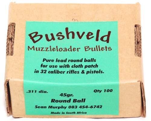 Bushveldt Muzzleloader Round Balls .311 dia. 45gr