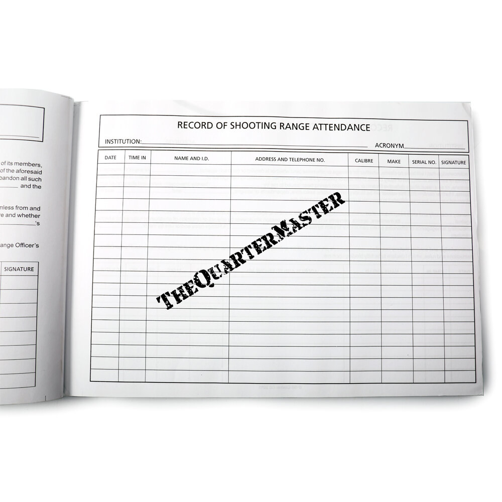 Range Attendance Register Book