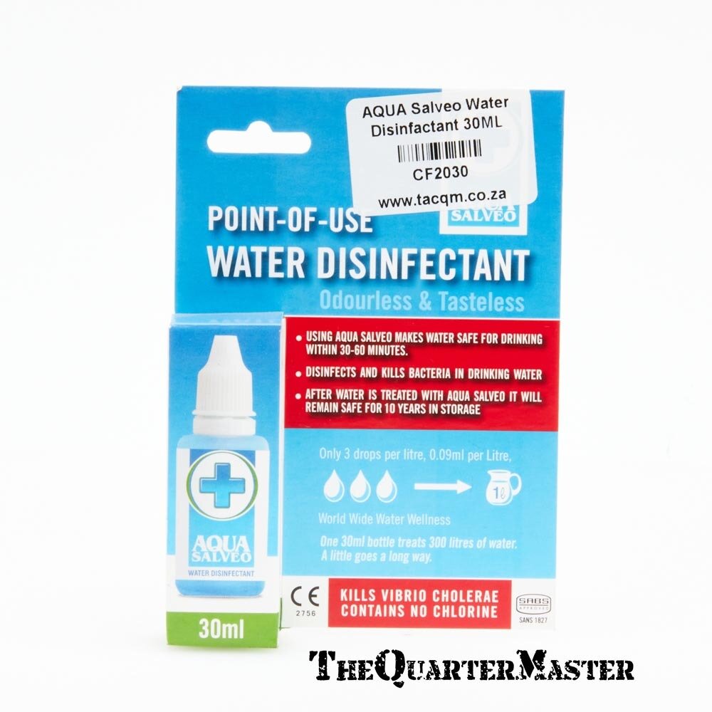 AQUA SALVEO WATER DISINFECTANT 30ML. Point of use