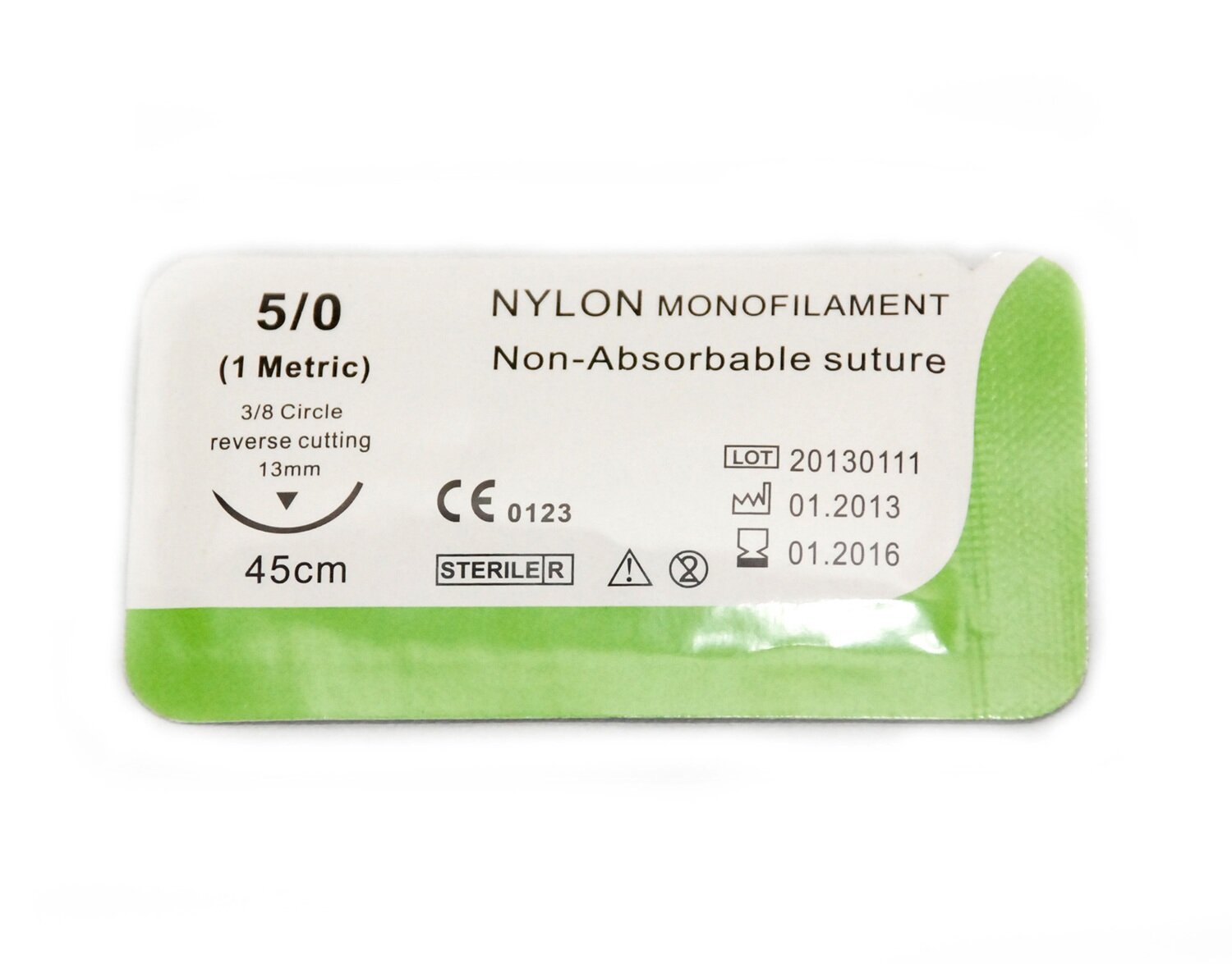 Suture  5/0 Nylon Blue Mono-filament Single