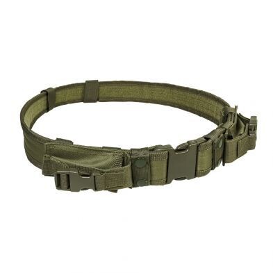 Tactical Belt w/Two Pouches Green