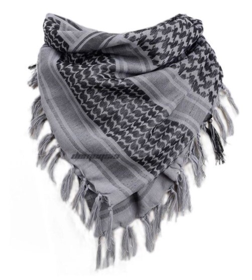 Shemagh Head Scarf:  Grey