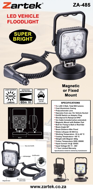 Zartek Vehicle Worklight 900 Lumens