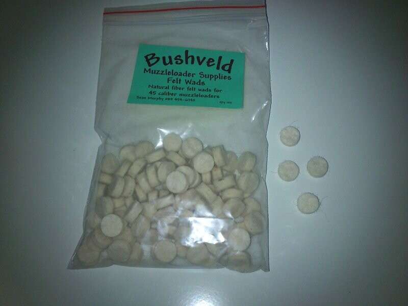 Bushveldt .45 Felt  Rifle Wads