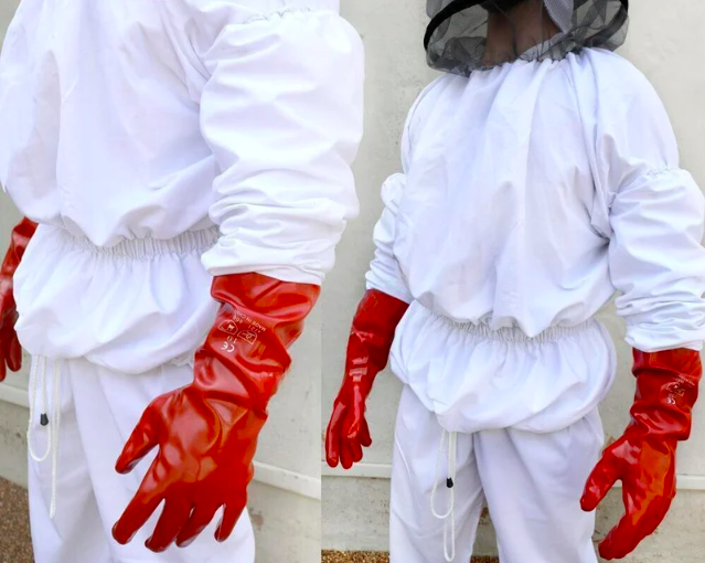 BeeKeeper Suit: Hood, Veil, Jacket, Trousers and Gloves Large
