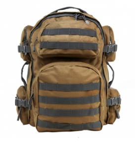 Tactical Backpack - Tan w/Grey Trim