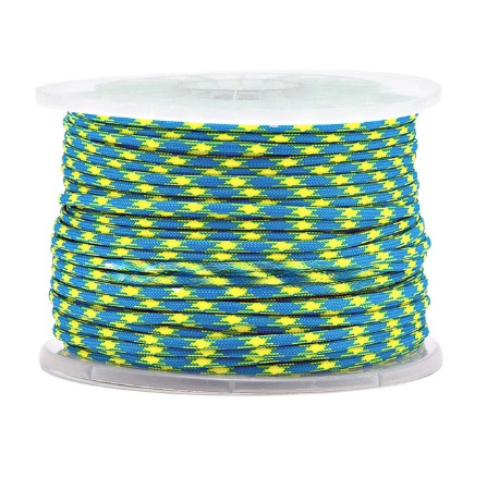 550 Paracord Reel 100m - Blue & Yellow