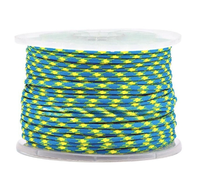 550 Paracord Reel 100m - Blue & Yellow