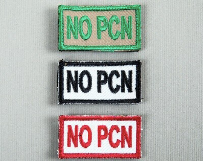 Bushveldt Medical Allergy Patches: (Set of 3) NO PCN ALGY