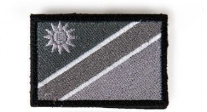 Bushveldt Badge Flag: Namibia Grayscale 60x40mm