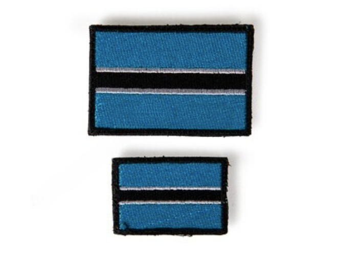 Bushveldt Badge Flags: Set of 2 Small Botswana