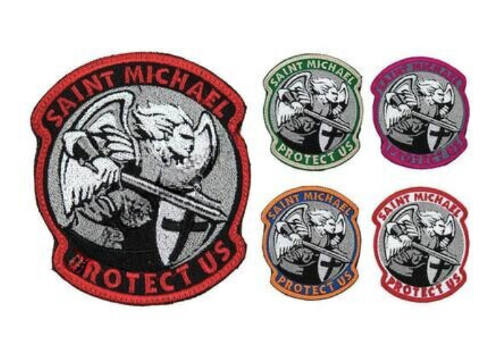 Saint Michael's Patch Red & White