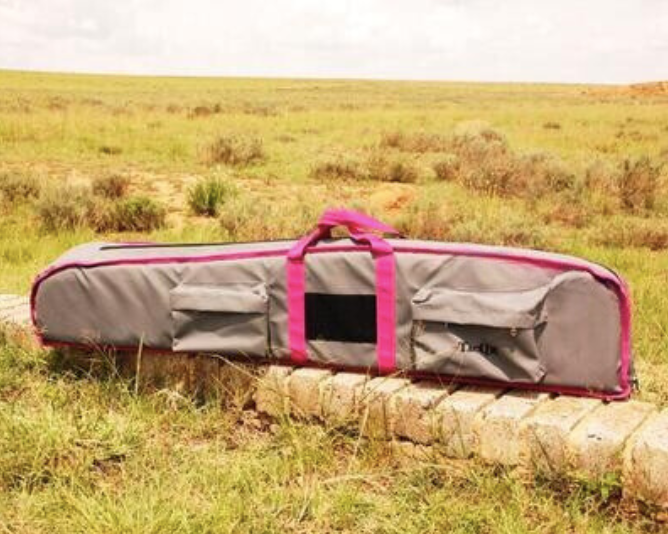 Bushveldt Double 52" Semi-Rigid Gun Case Grey with Pink Trim