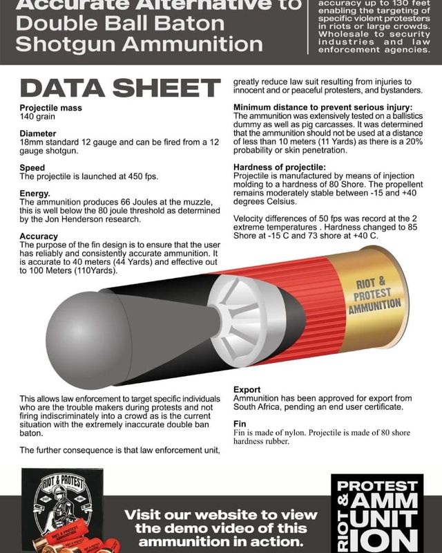 Flash Torpedo Rounds Less Than Lethal 12G x25