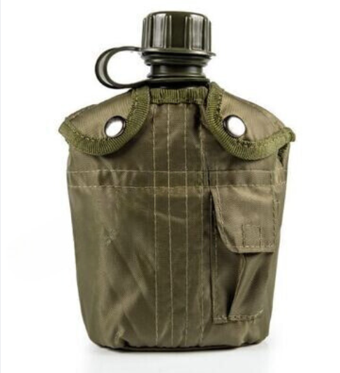 Water bottle with cover pouch and fire-bucket Water bottle with cover pouch and fire-bucket